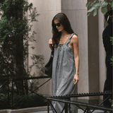 The Sienna Midi Dress in Tuxedo Plaid