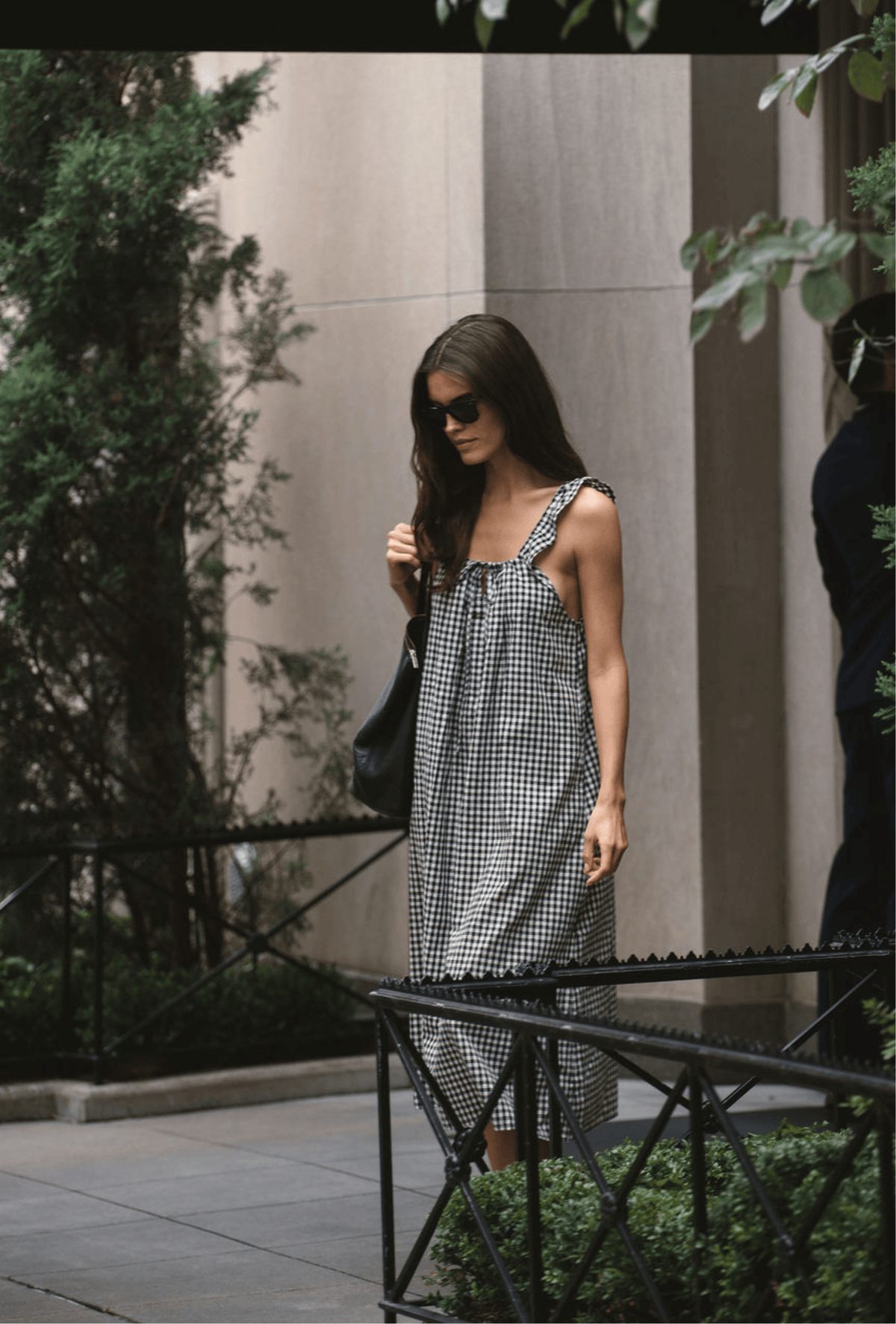 The Sienna Midi Dress in Tuxedo Plaid