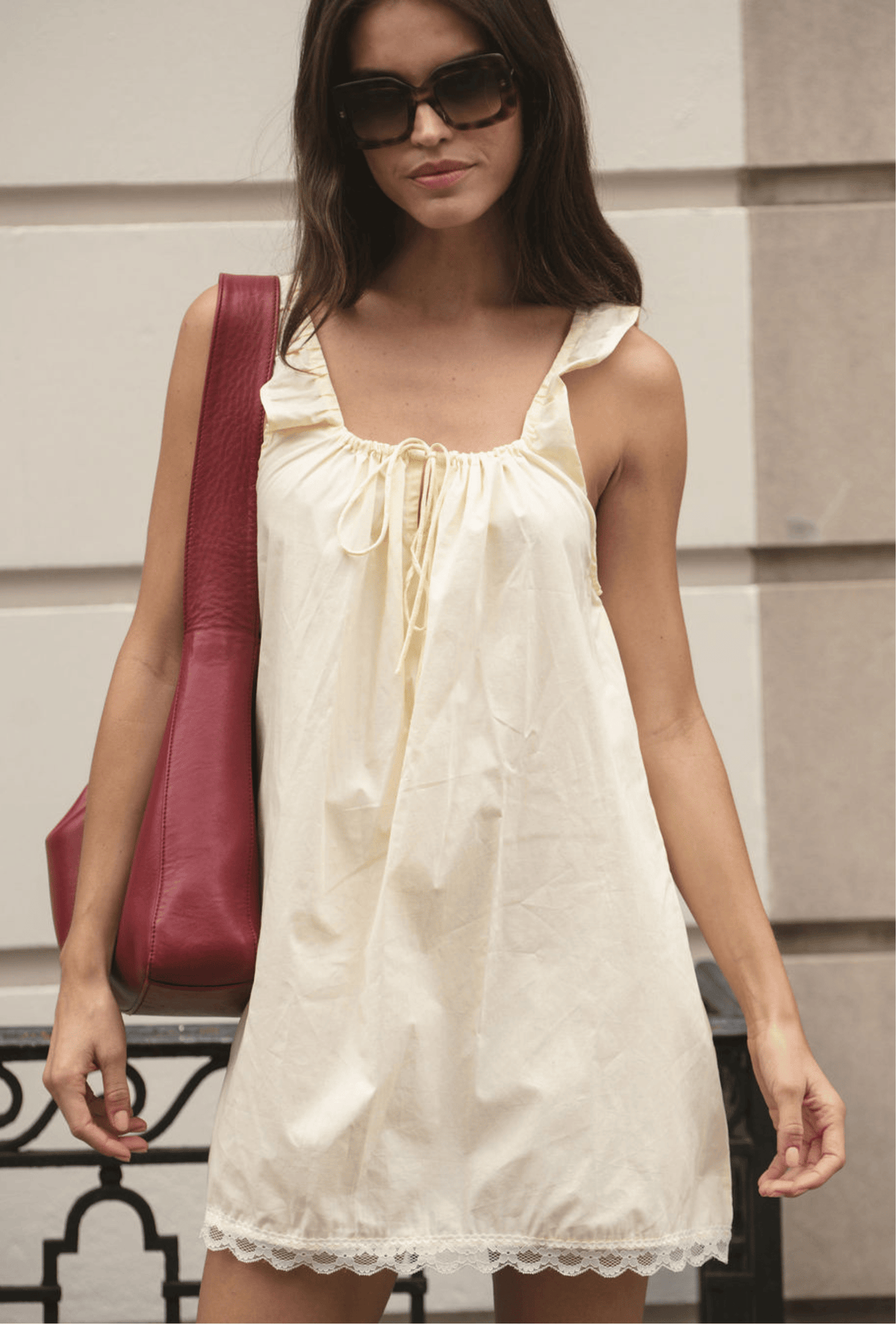 The Lucy Mini Dress in Butter