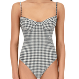 The Bowie One Piece in Tuxedo Plaid