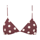 The Elsa Top in Brown Polka Dot