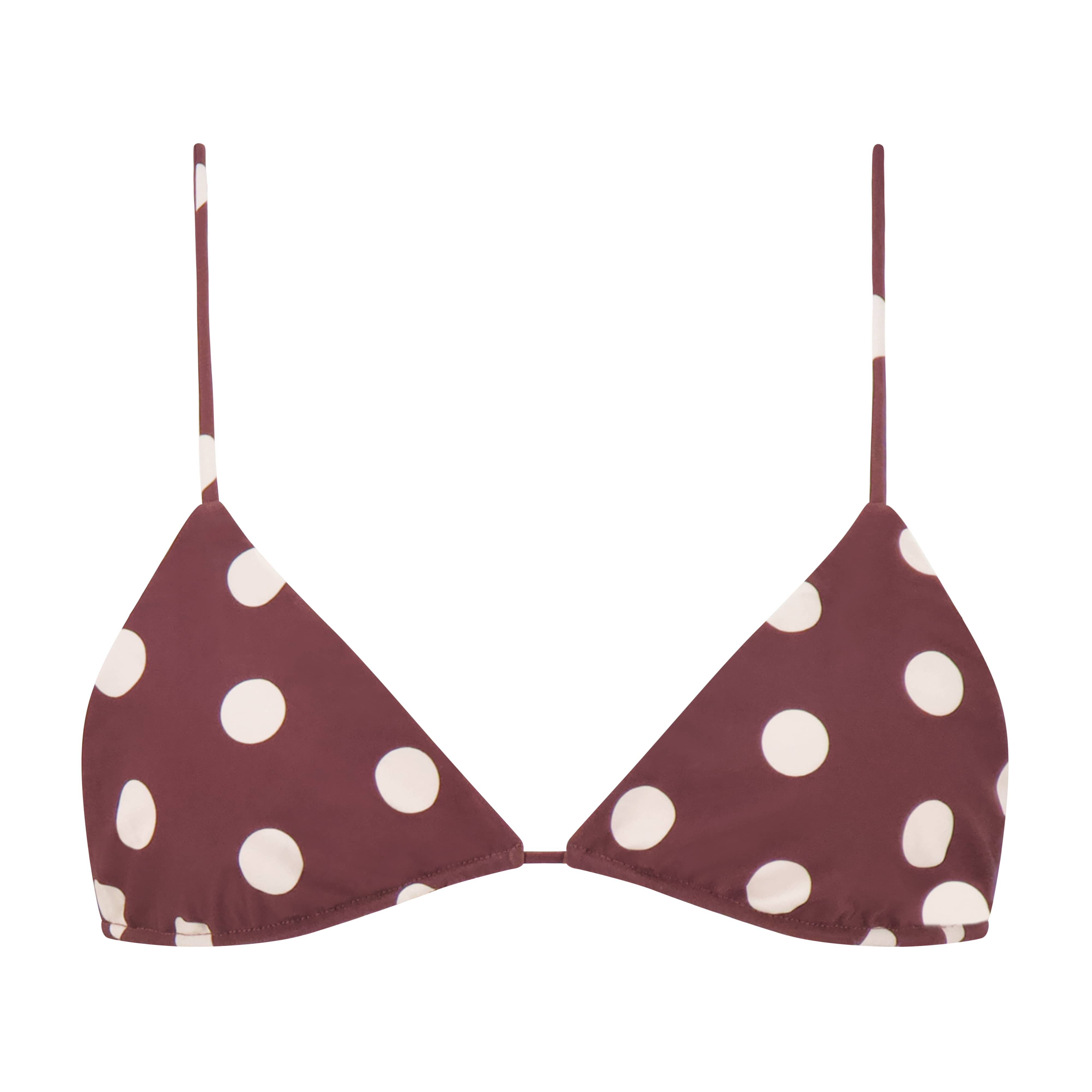 The Elsa Top in Brown Polka Dot