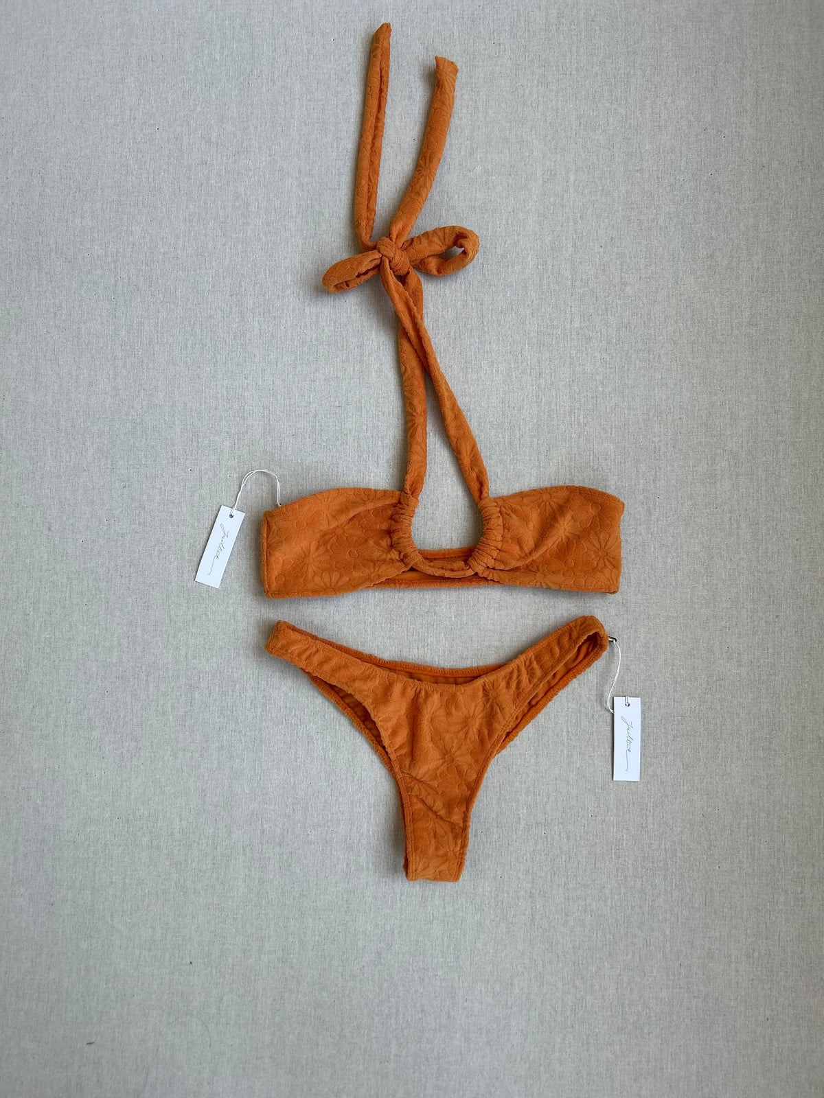 JOSIE TOP + JUNE BOTTOM IN ORANGE TERRY