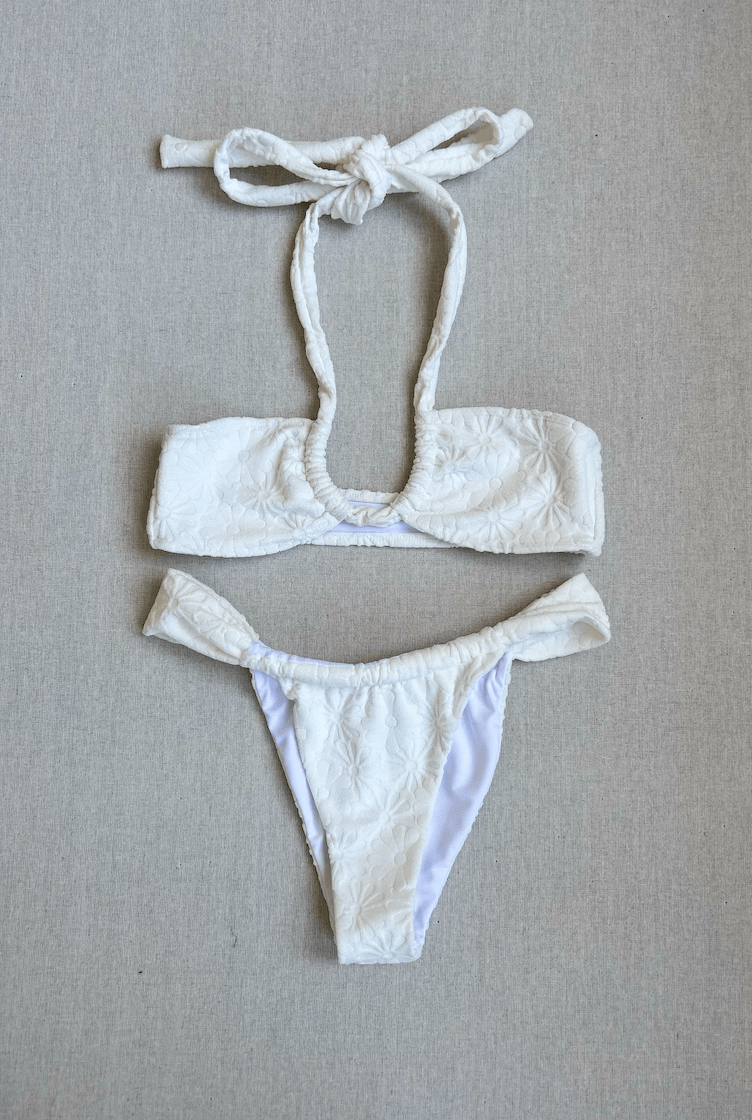 THE JOSIE TOP + JUNE BOTTOM IN WHITE TERRY