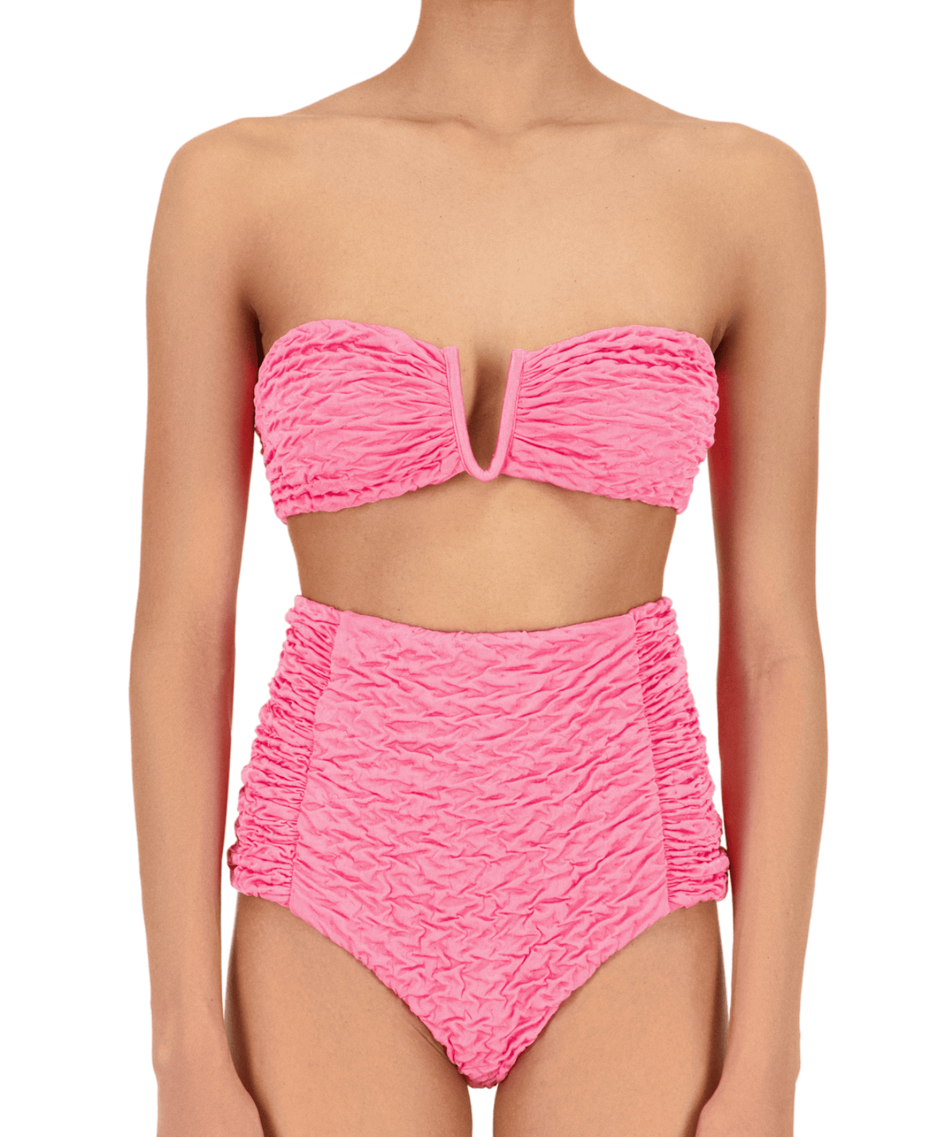 PRE: ORDER- The Elin Top in Hot Pink Luxe Crinkle