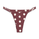 The Zoe Bottom in Brown Polka Dot