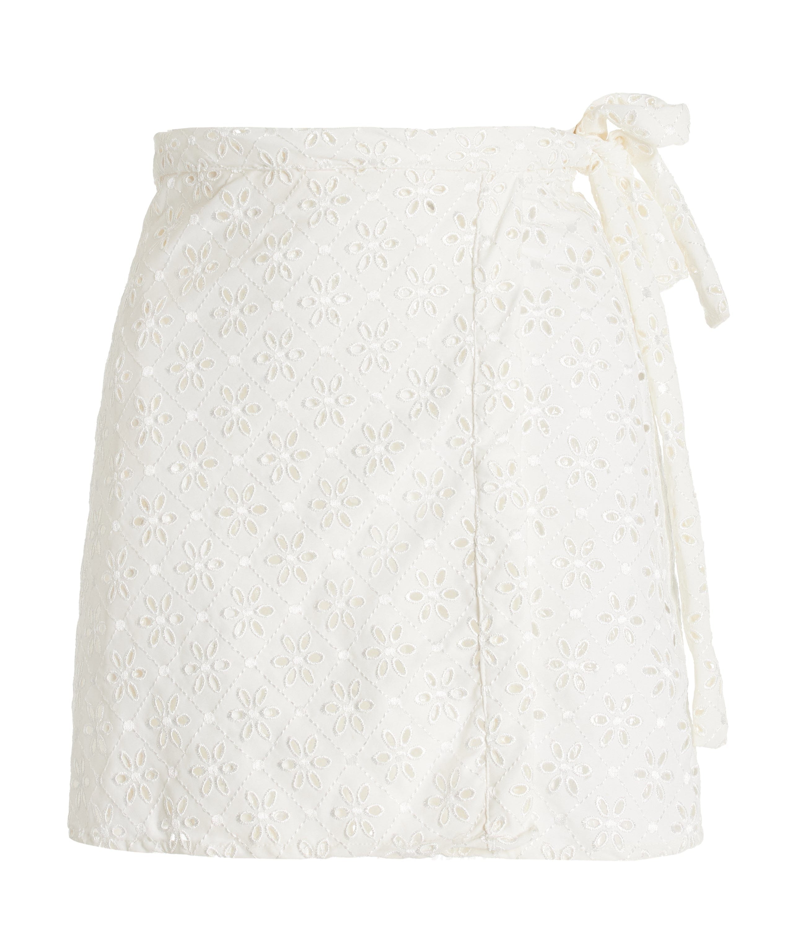 The Wrap Skirt in Broderie Anglaise