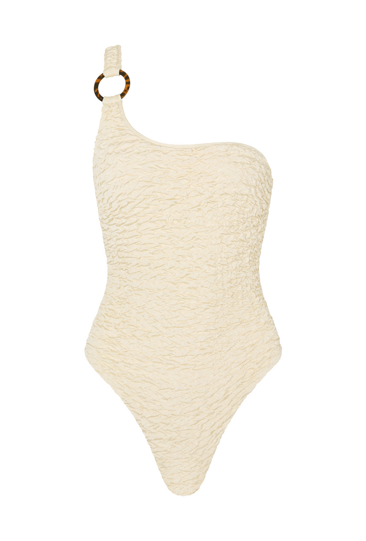 The Jessi One Piece in Ivory Luxe Crinkle