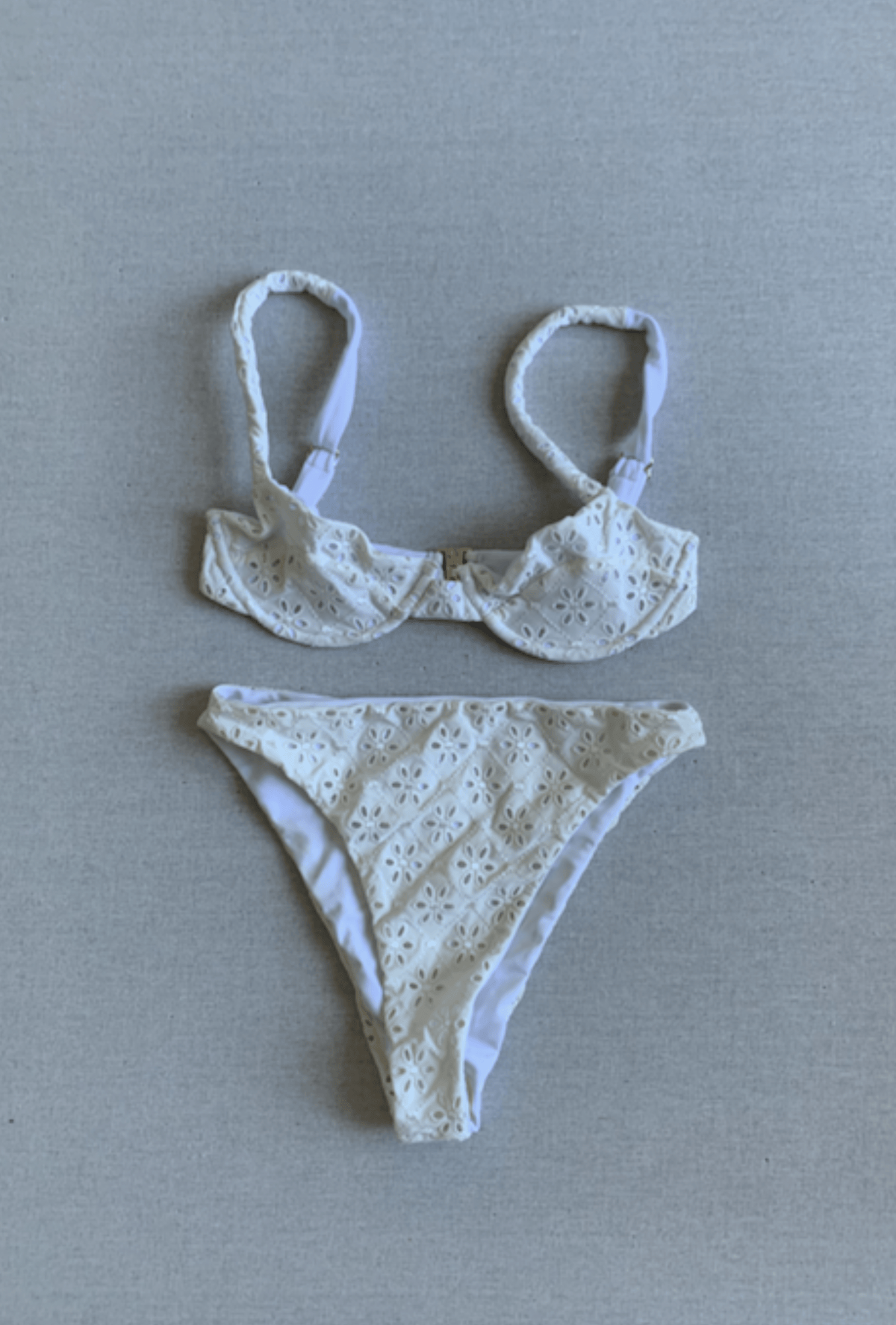 Izzy Top + Edie Bottom in White Eyelet Set (Size Small)