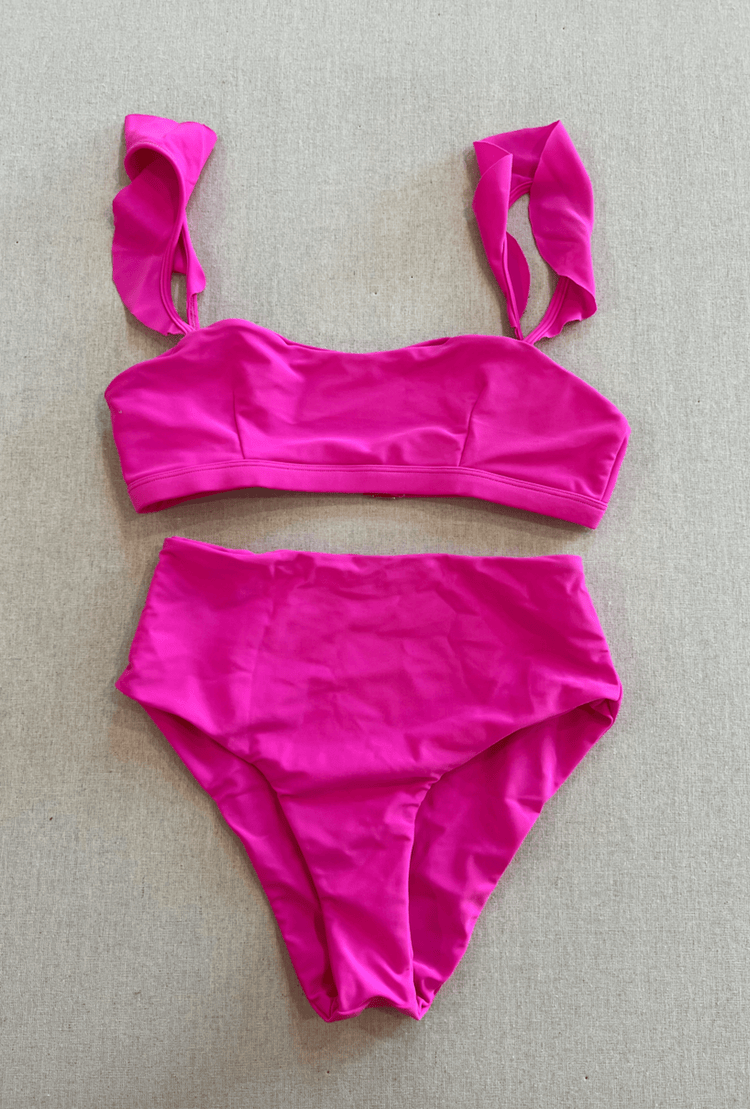 SOPHIE TOP/ISLA BOTTOM HOT PINK (SAMPLE)