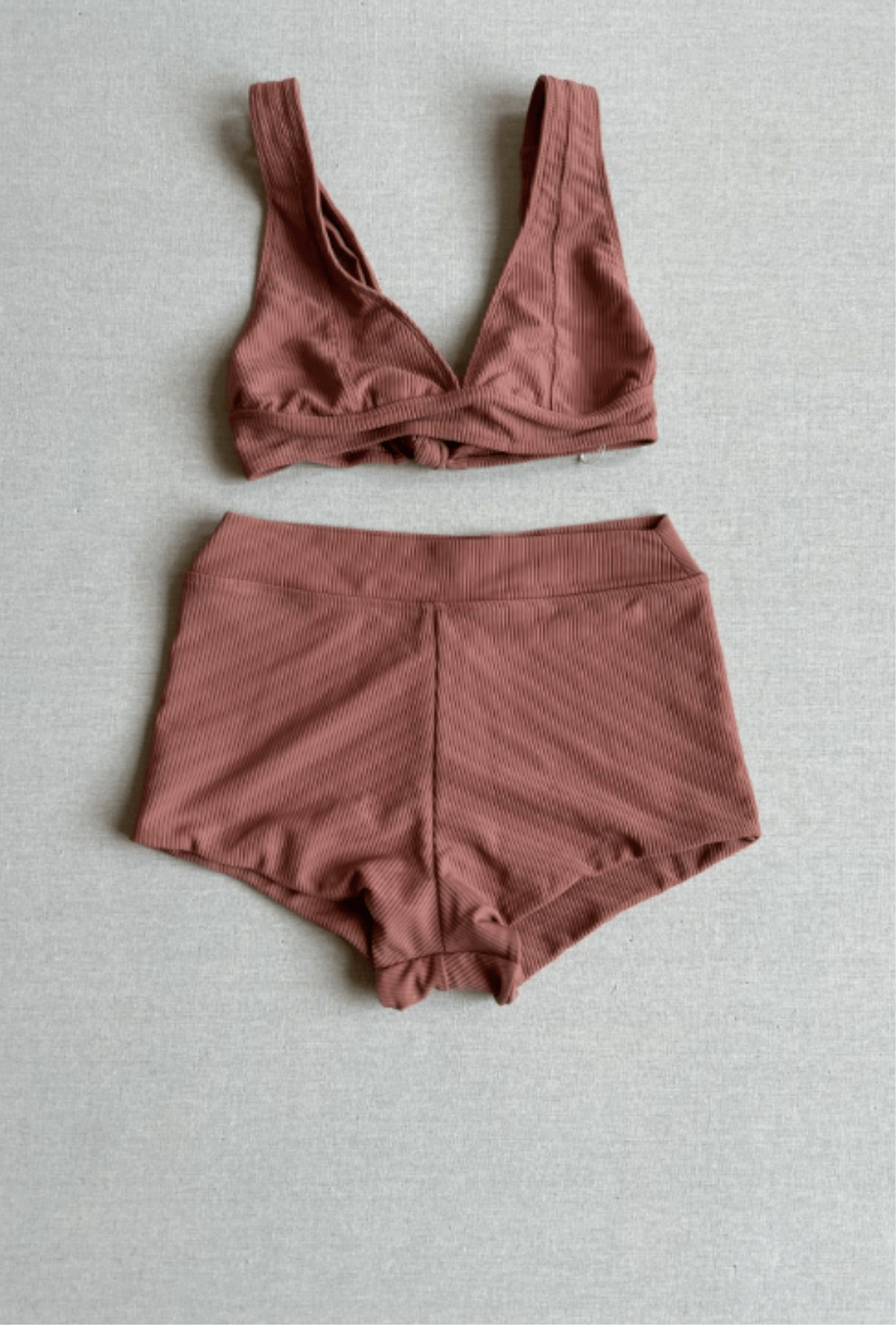 The Rachael Top + Sutton Short in Rose Dawn Rib (Size Large)